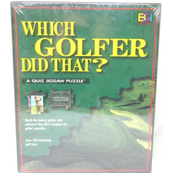 Which Golfer Did That Trivia Quiz Jigsaw Puzzle BGi Games 252 Pieces Vintage New - Picture 1 of 4